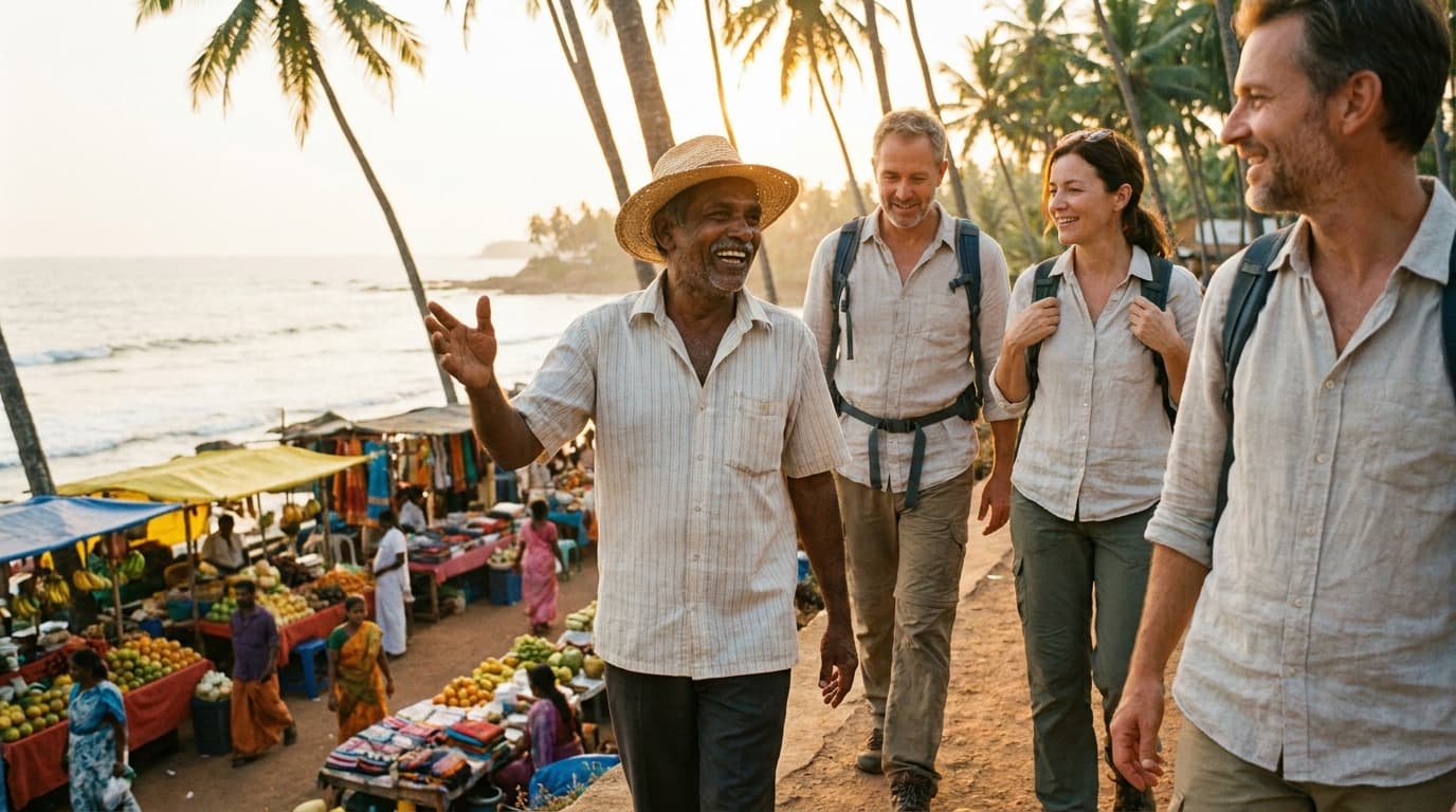 Local guide leading a small group tour