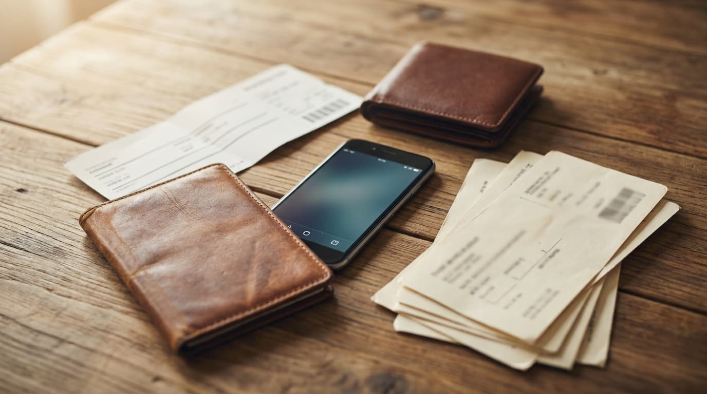 Travel documents and planning on a desk